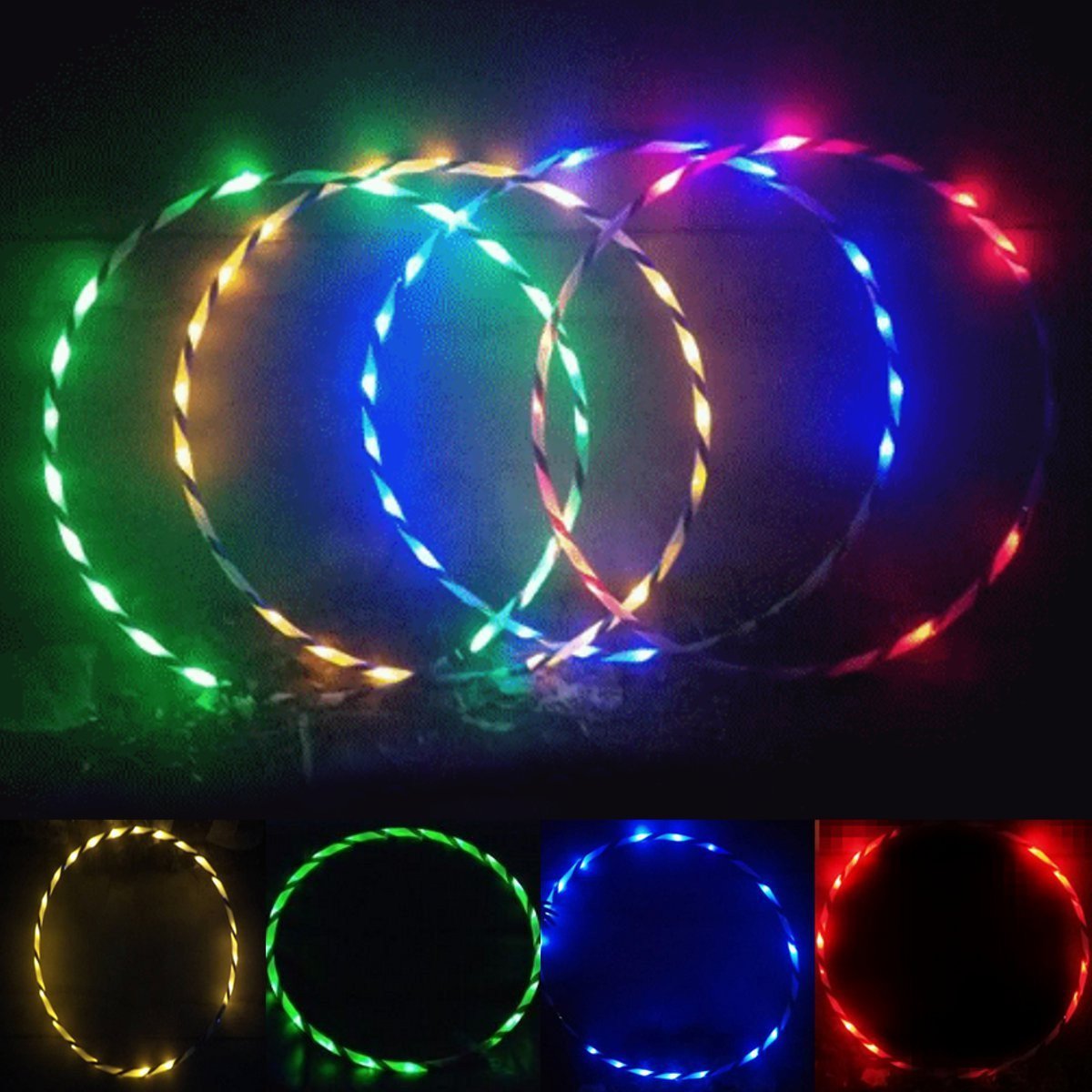 LichtLus™ – LED Hoepel met 7 Kleuren – LED Fitness Hoepel