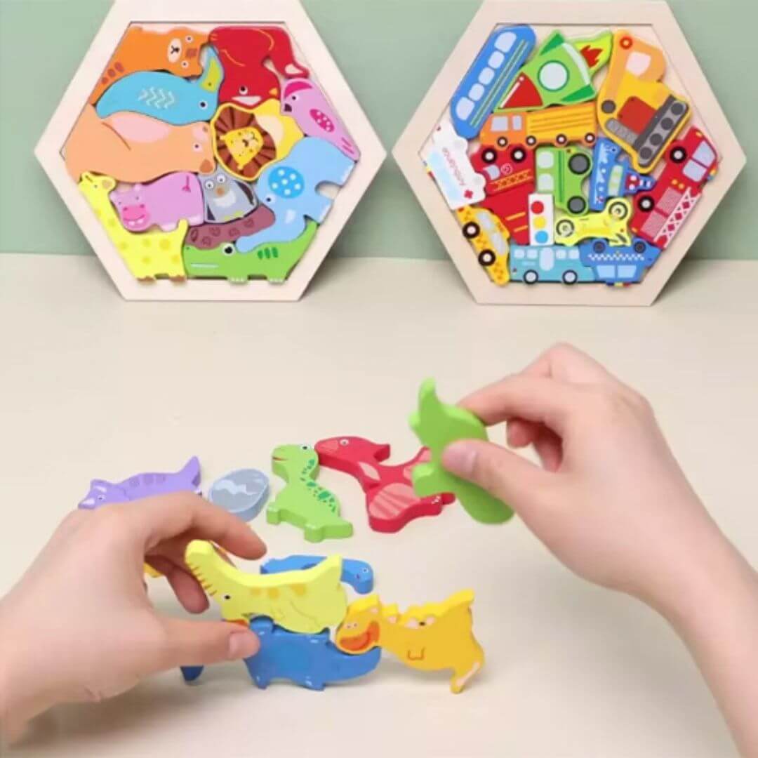 HoutLoom™ – Duurzame Houten Puzzel – Rustgevend Educatief Denkspel