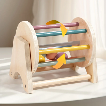 HarmonyBell™ – Houten Baby Rammelaar met Zachte Klanken – Montessori Speelgoed