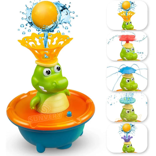 SplashCroc™ – Fontein krokodil – Badspeelgoed voor baby’s