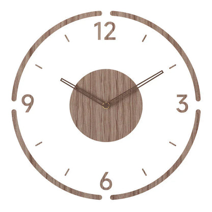 NordicWoodLine™ – Scandinavische Houten Wandklok 35 cm – Minimalistische Tijdweergave