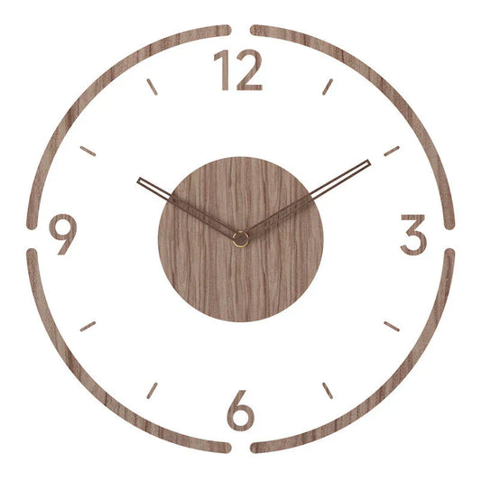 NordicWoodLine™ – Scandinavische Houten Wandklok 35 cm – Minimalistische Tijdweergave
