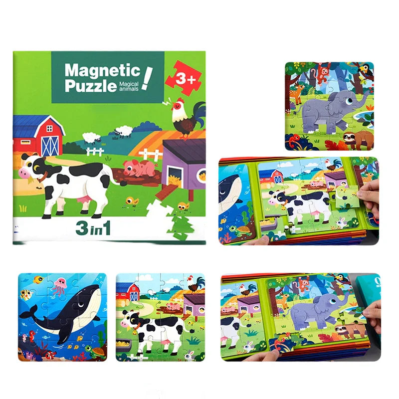 PuzzleTales™ – Magnetisch Montessori Boek – Educatief Speelplezier