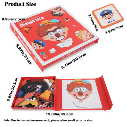 EmotiPlay™ – Magnetisch Gezichtsuitdrukking Puzzelboek – Emotioneel Leerzaam Spel