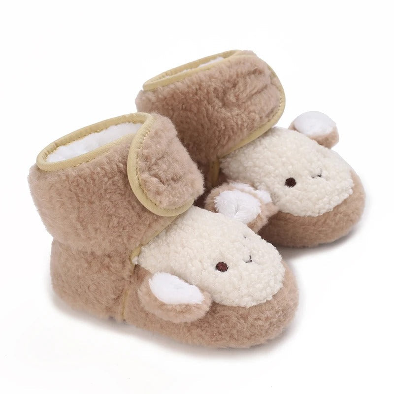 CozyPaws™ – Warme Dierenschoentjes met Antislip – Baby Winter Schoentjes