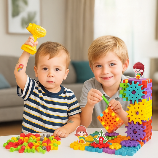 GearBuild™ – Montessori 3D Tandwiel Puzzelset – Creatief Bouwspel
